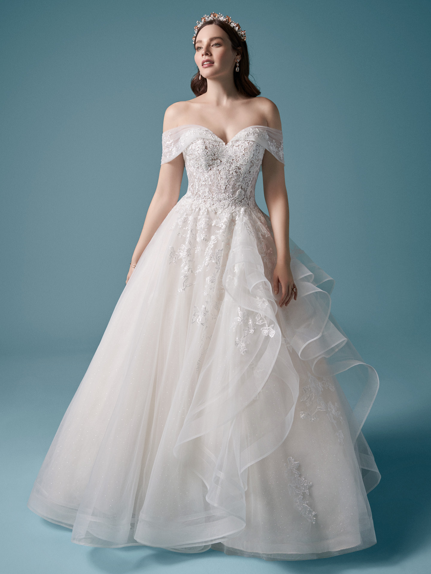 maggie sottero off the shoulder