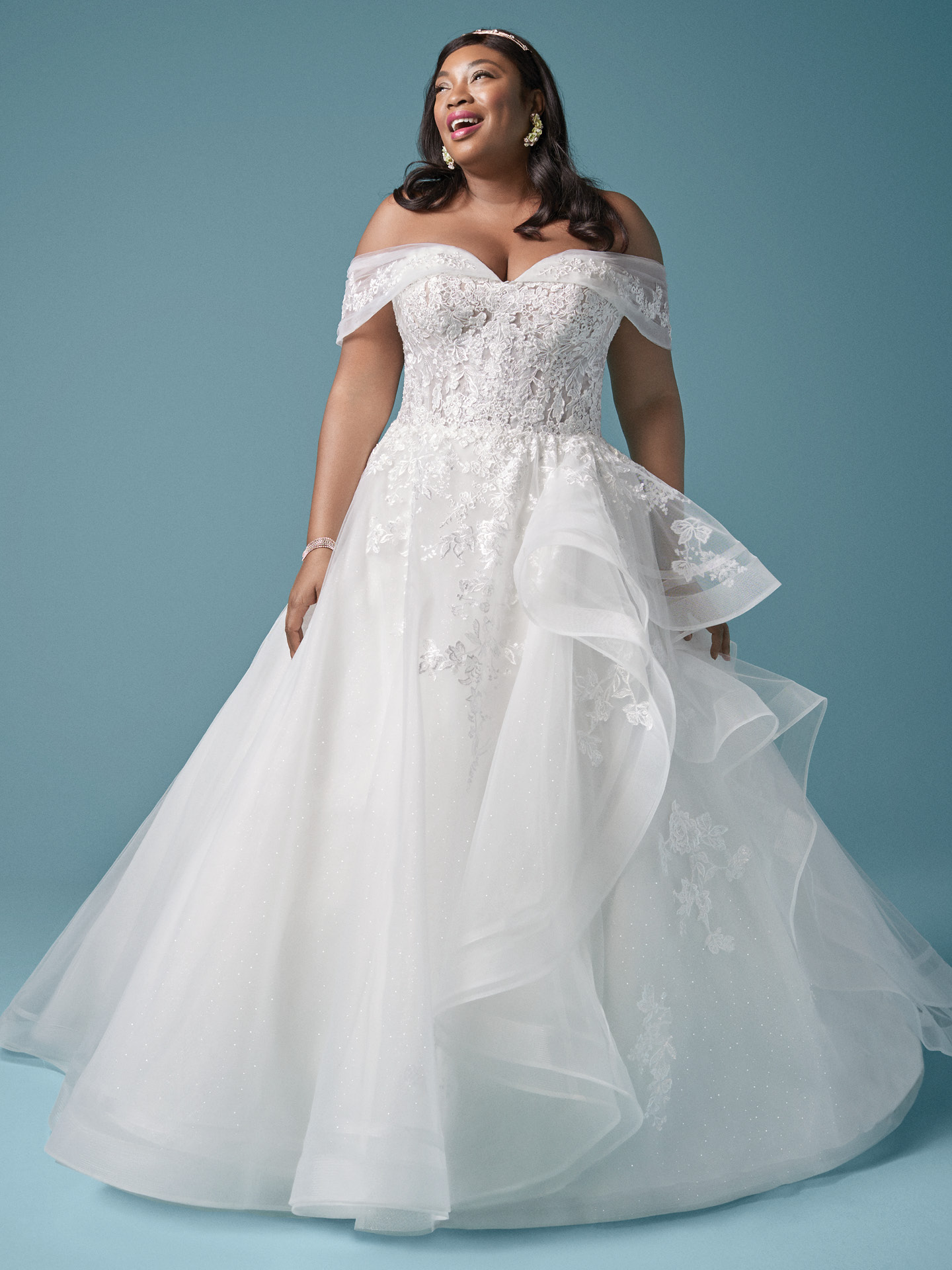 maggie sottero off the shoulder