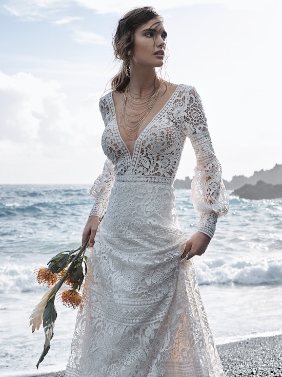 Finley Bishop Sleeve Vintage A-line Wedding Dress | Sottero and Midgley