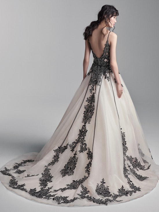 Santiago Black Lace Aline Wedding Dress Sottero and Midgley