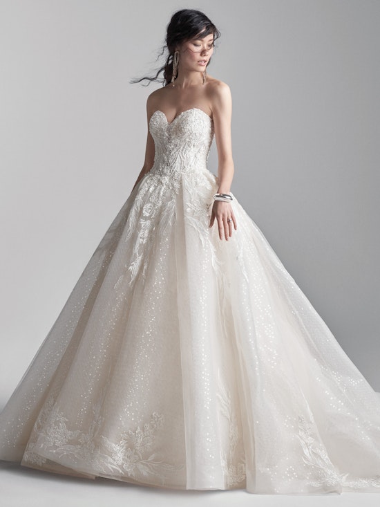 Troy Strapless Tulle Ball Gown Wedding Dress | Sottero and Midgley